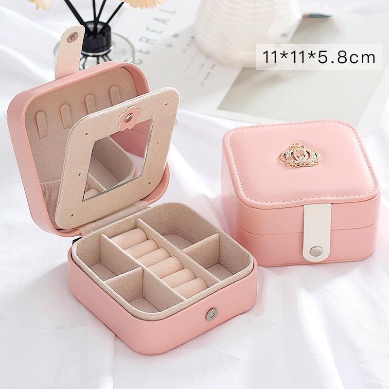 Double-Layer Leather Jewelry Box