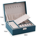 Double-Layer Leather Jewelry Box