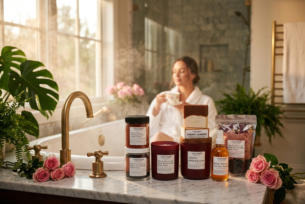 Cherry Almond Rose Spa Gift Box