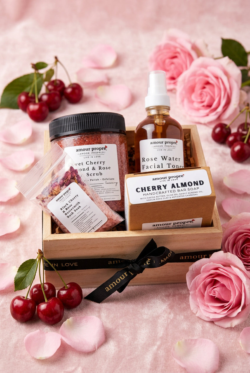 Cherry Almond Rose Spa Gift Box