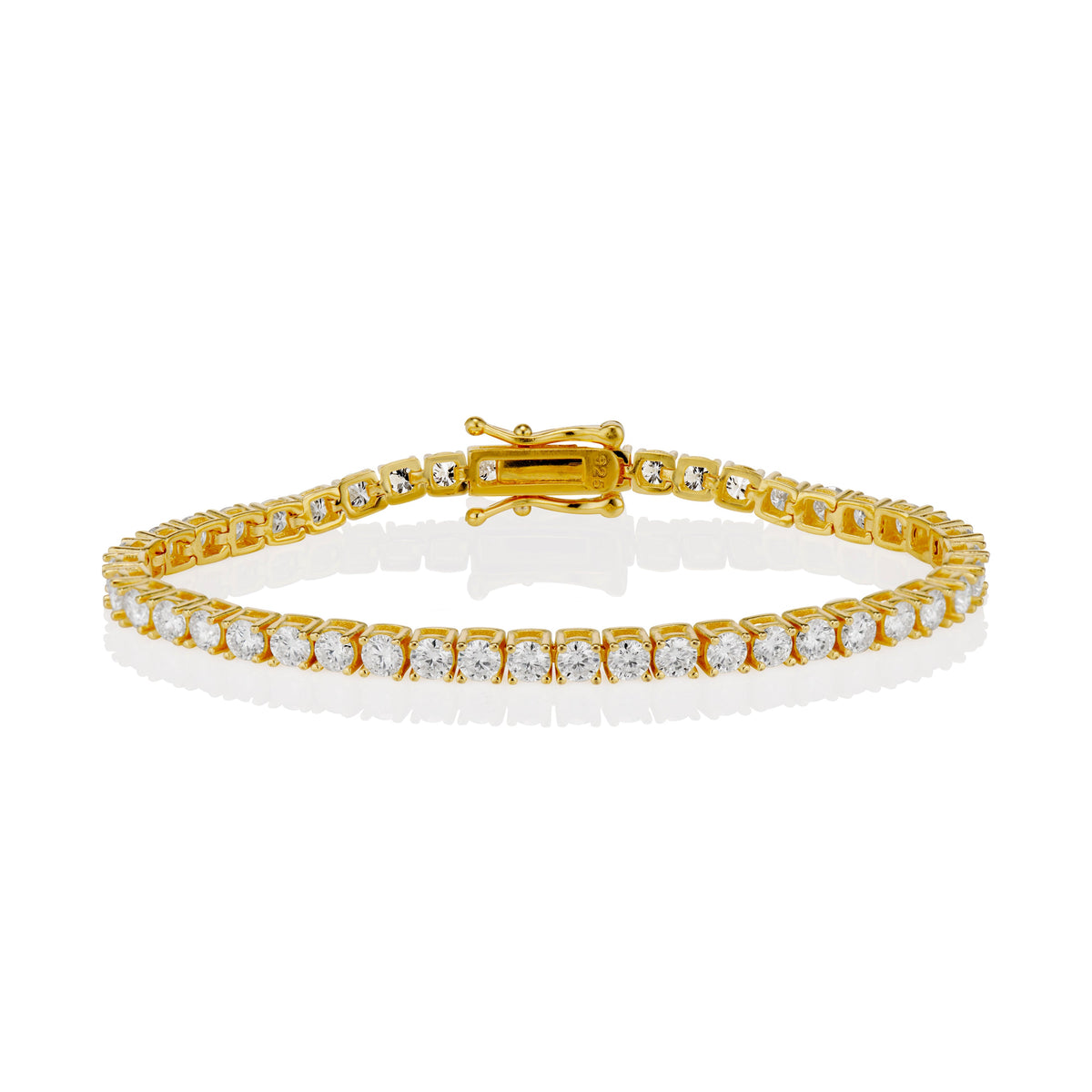Moissanite Tennis Bracelet in Gold Vermeil