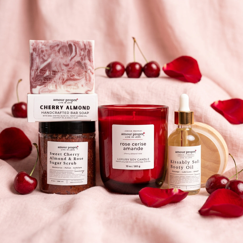 Cherry Almond Rose Spa Gift Box
