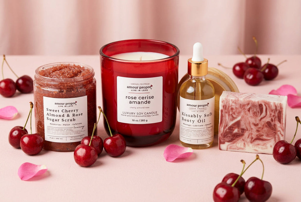 Cherry Almond Rose Spa Gift Box