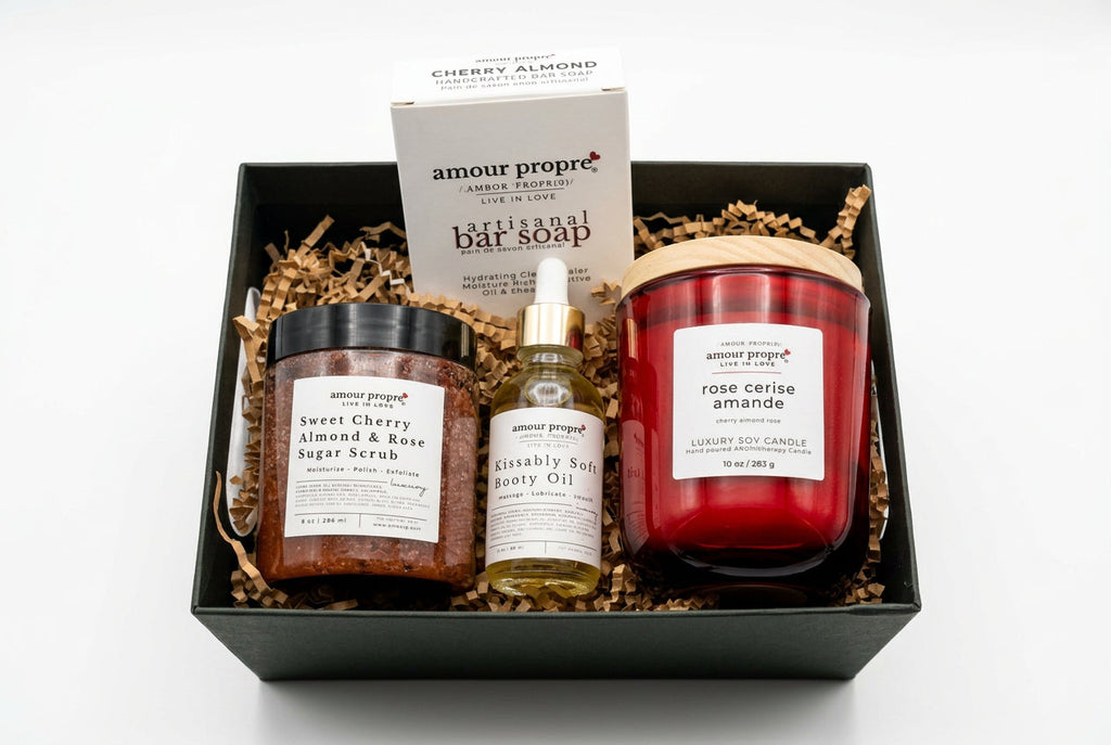 Cherry Almond Rose Spa Gift Box
