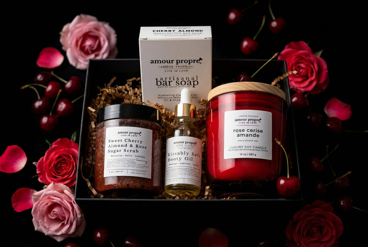 Cherry Almond Rose Spa Gift Box