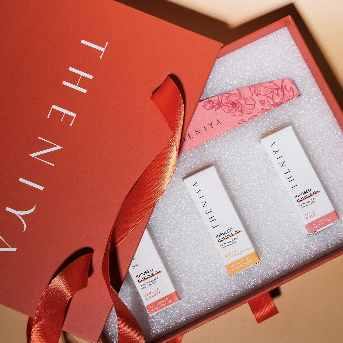 Theniya Cuticle Oil Trio + Nail File Set