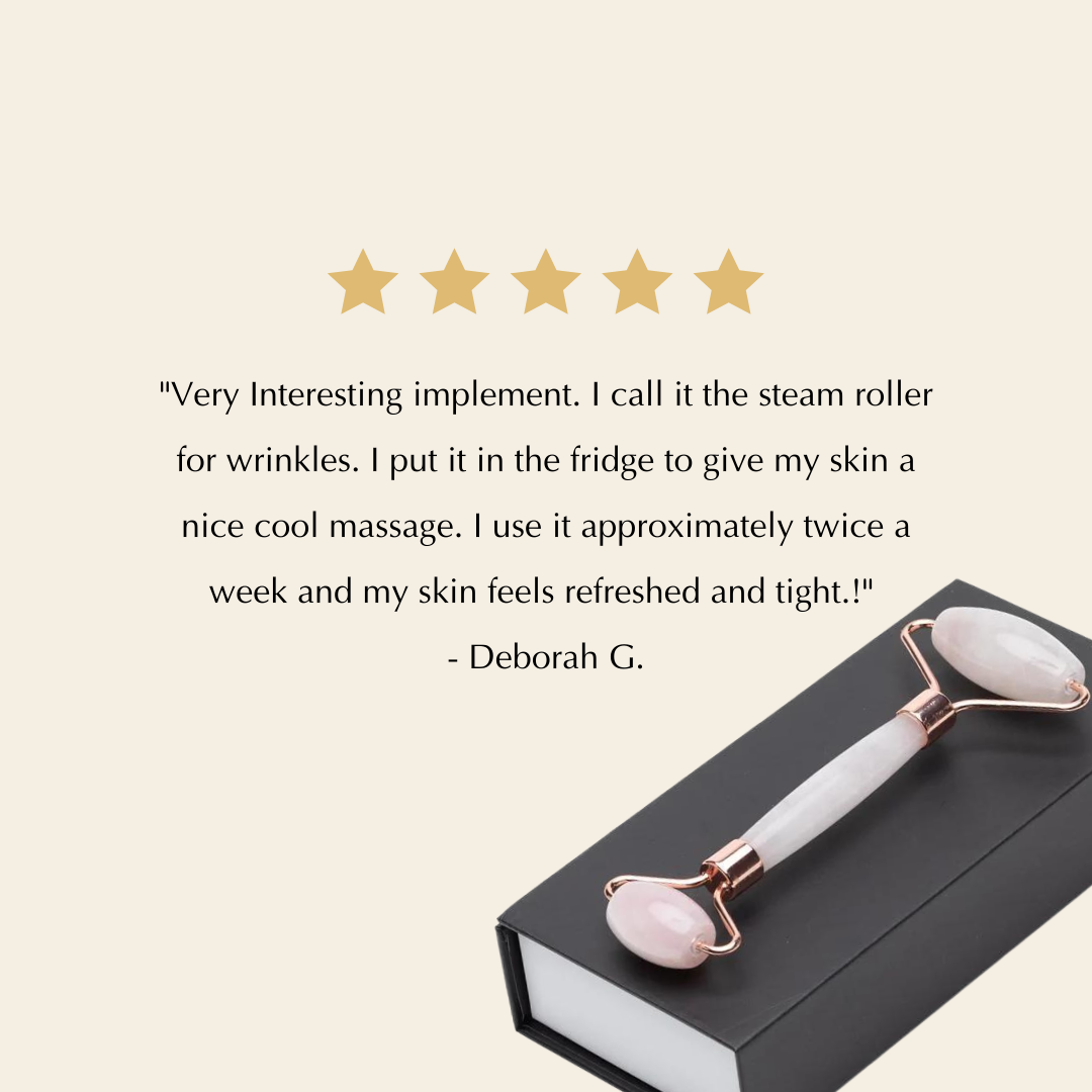 Double-Sided Rose Quartz Facial Roller