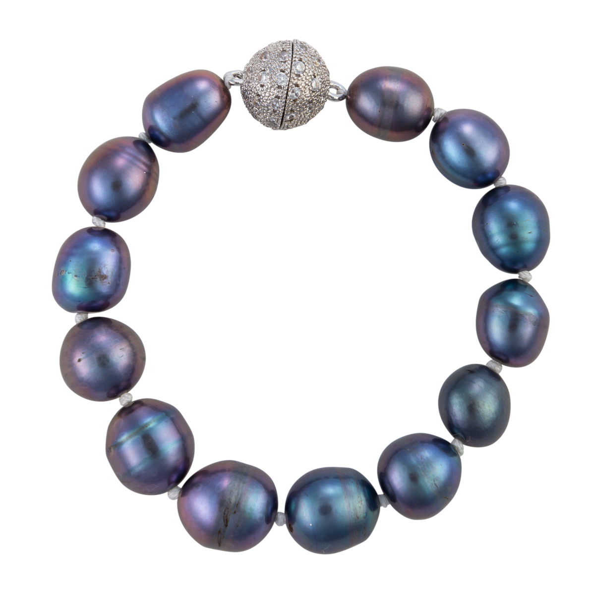 Baroque Pearl Bracelet with Crystal Clasp
