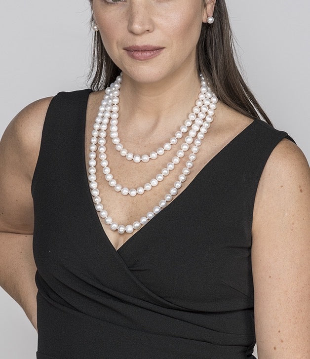 Extra-Long Perfect Pearl Necklace, 60"