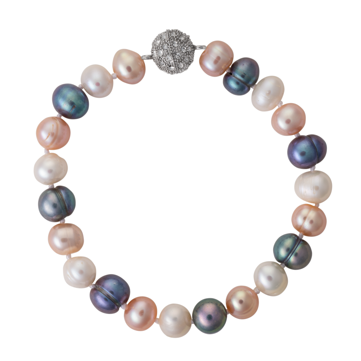 Delicate Pearl Bracelet with Crystal Clasp