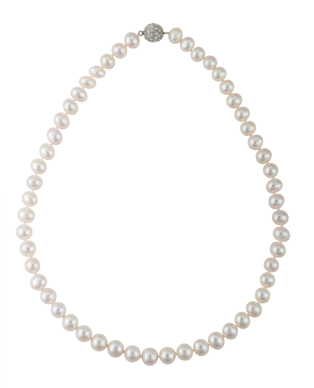AAA Freshwater Pearl Strand with Crystal Clasp
