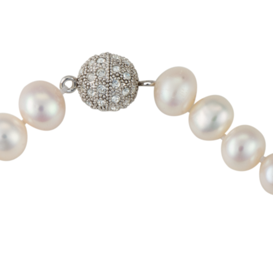 AAA Freshwater Pearl Strand with Crystal Clasp
