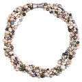 Crystal & Tibetan Bead Pearl Necklace