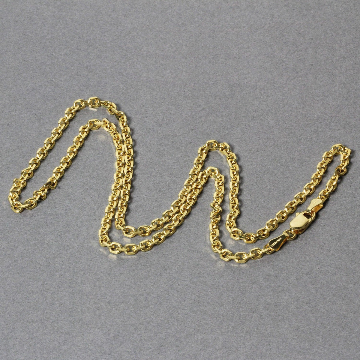 14K Yellow Gold Diamond-Cut Cable Chain, 3.0 mm