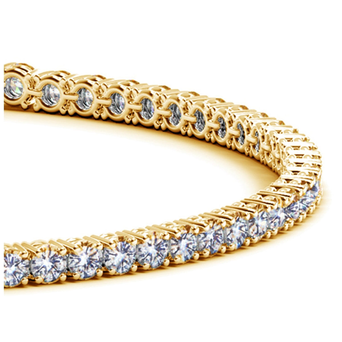 Lab-Grown Diamond Tennis Bracelet, 3 CTW, 14K Yellow Gold