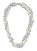 5-Strand Blue Agate & Freshwater Pearl Necklace