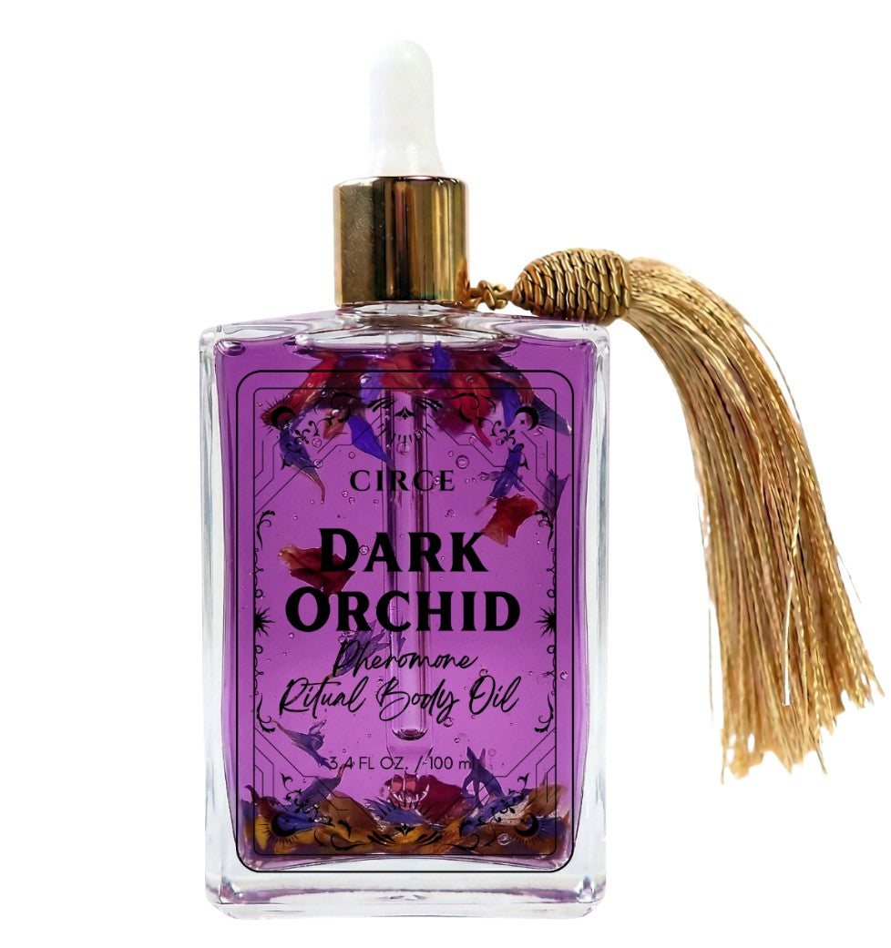 Dark Orchid Body Oil with Black Obsidian