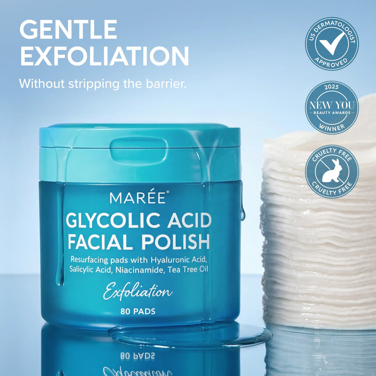 Glycolic Acid Toner Pads, 80 Count