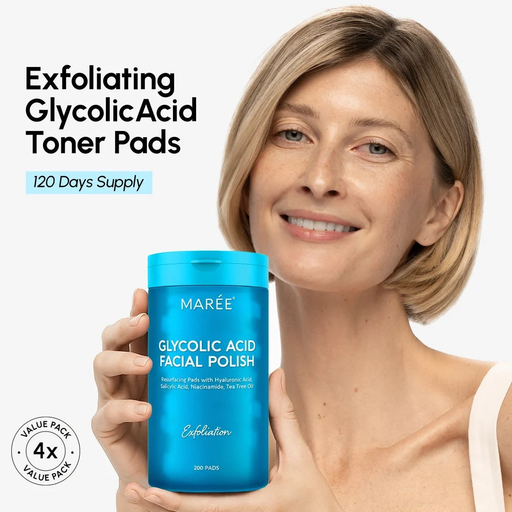 Glycolic Acid Toner Pads, 200 Count