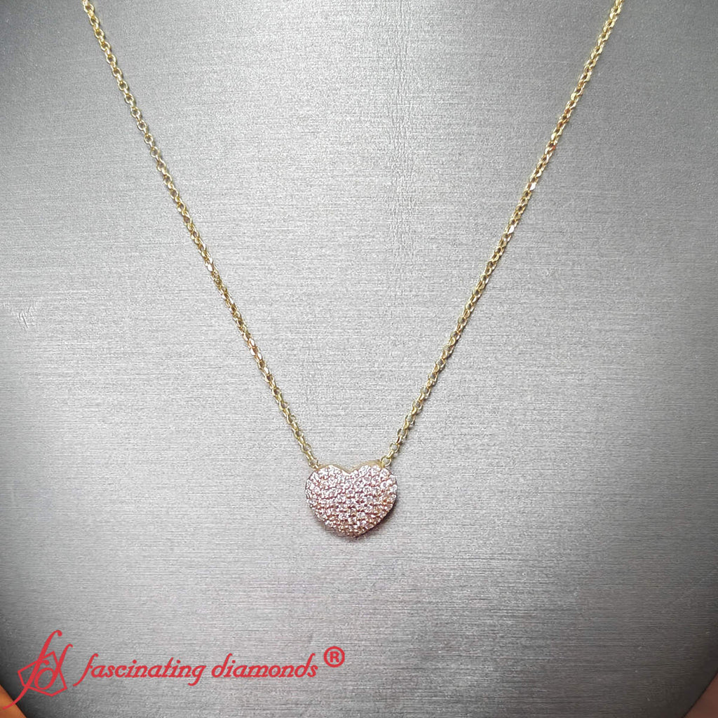 Heart Cluster Diamond Pendant