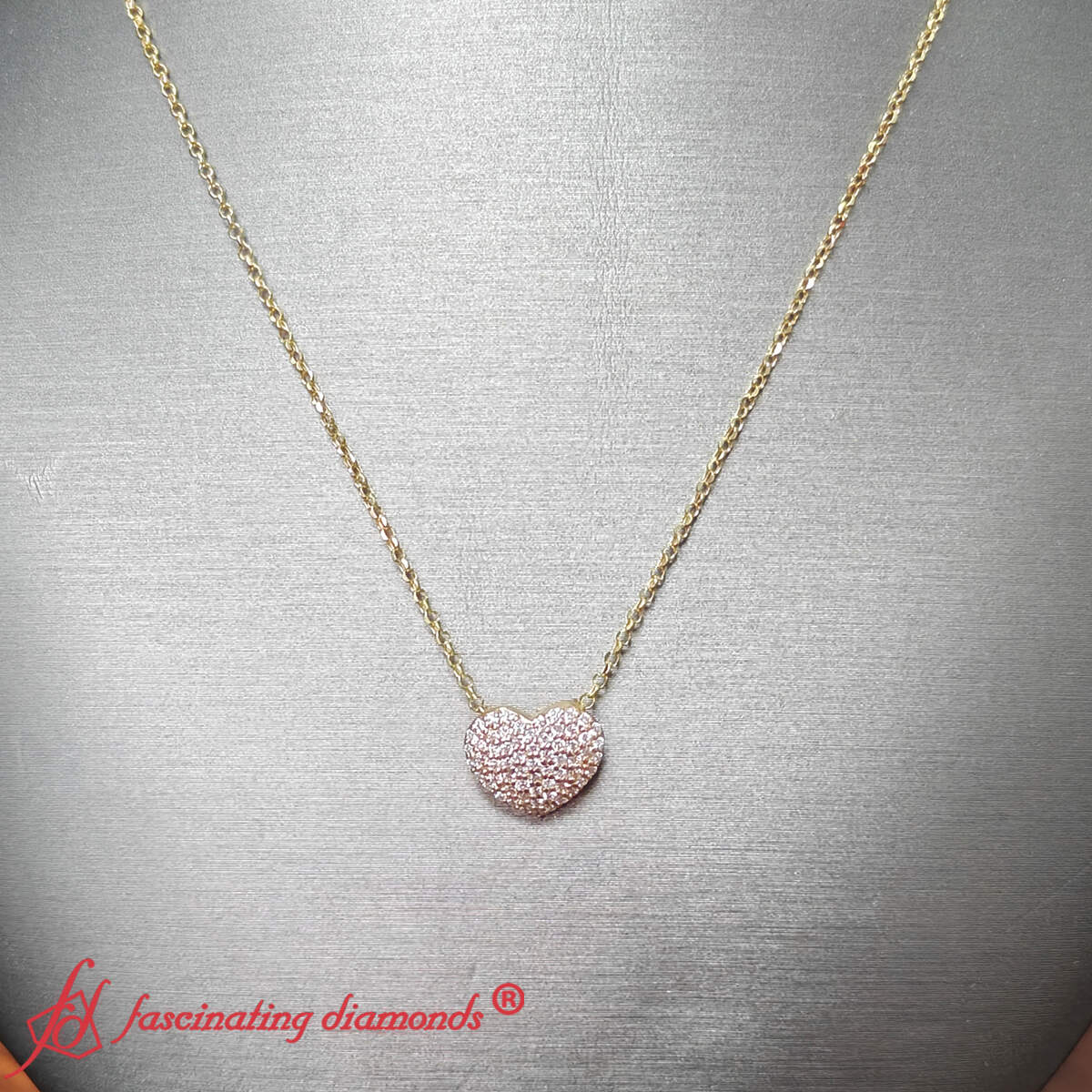 Heart Cluster Diamond Pendant