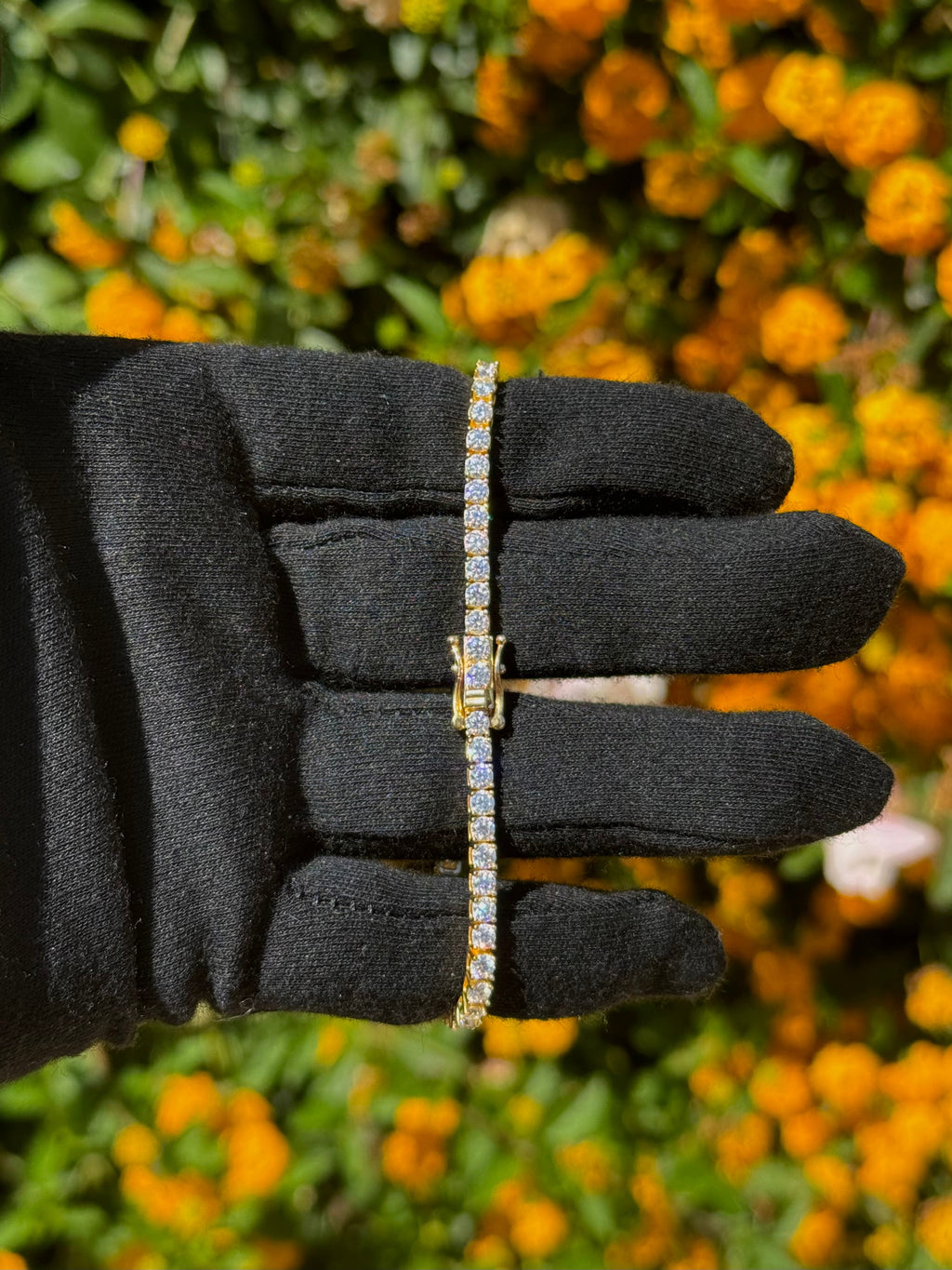 Moissanite Tennis Bracelet in Gold Vermeil