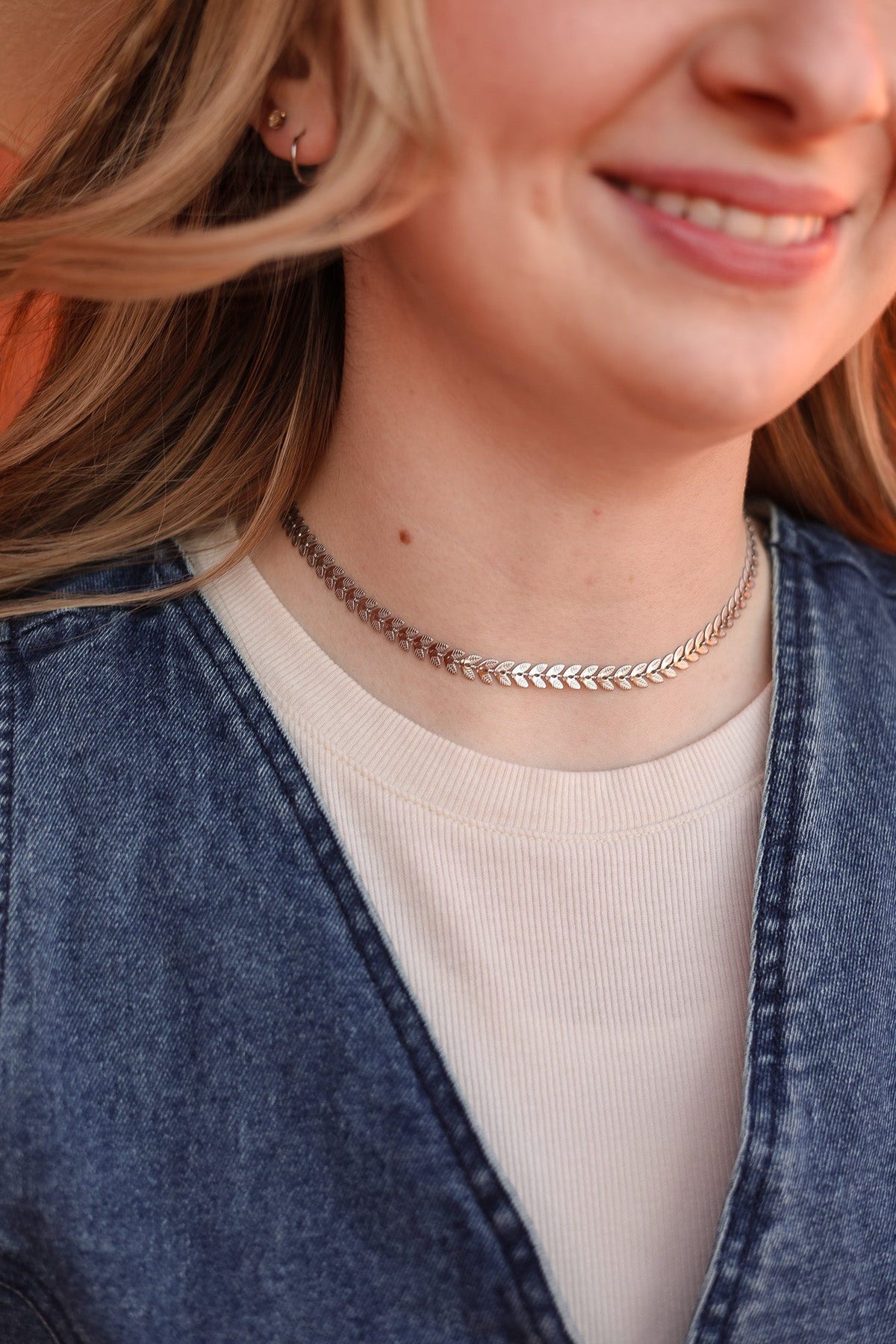 Persephone Leaf Chain Necklace