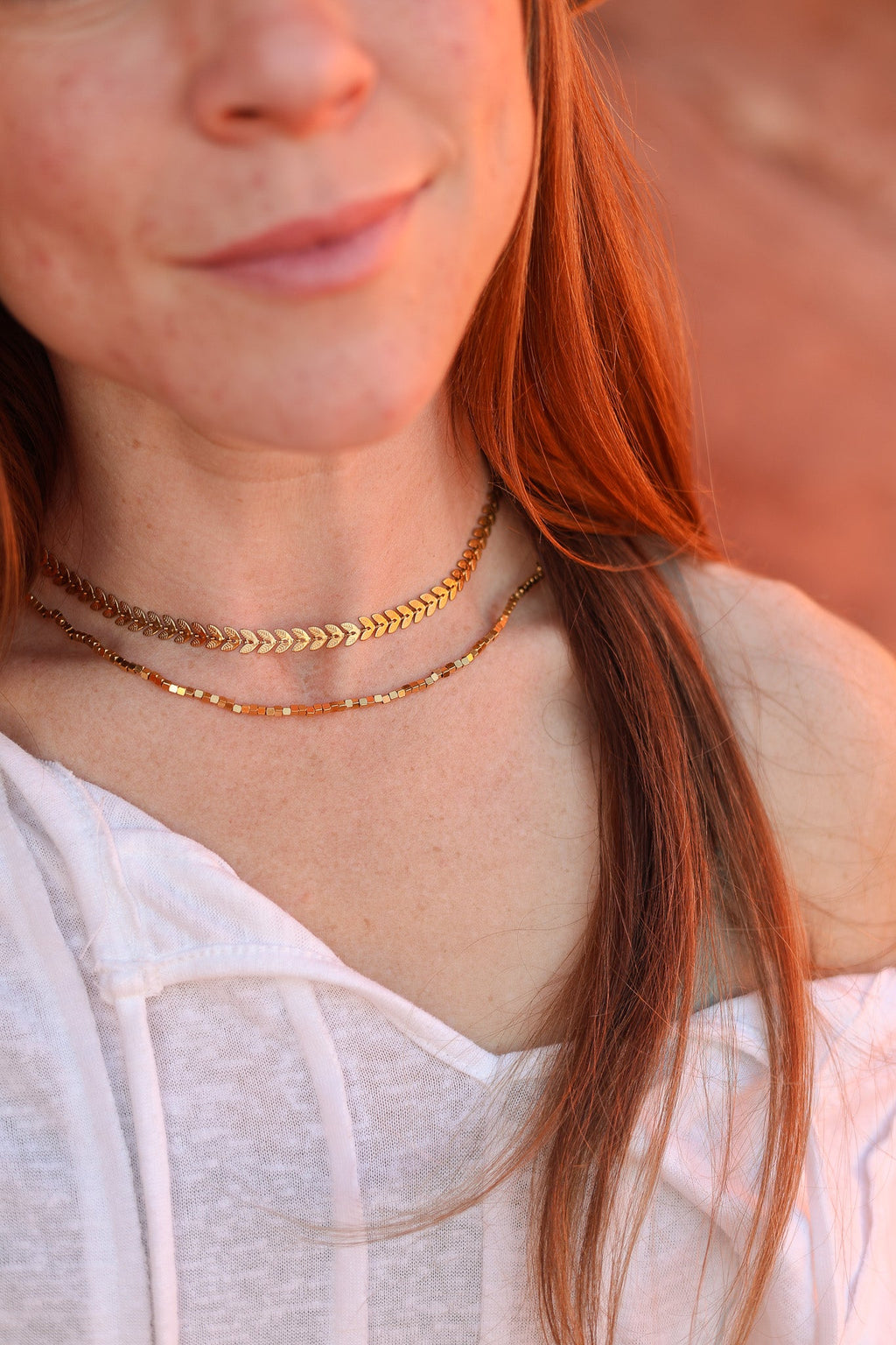 Persephone Leaf Chain Necklace
