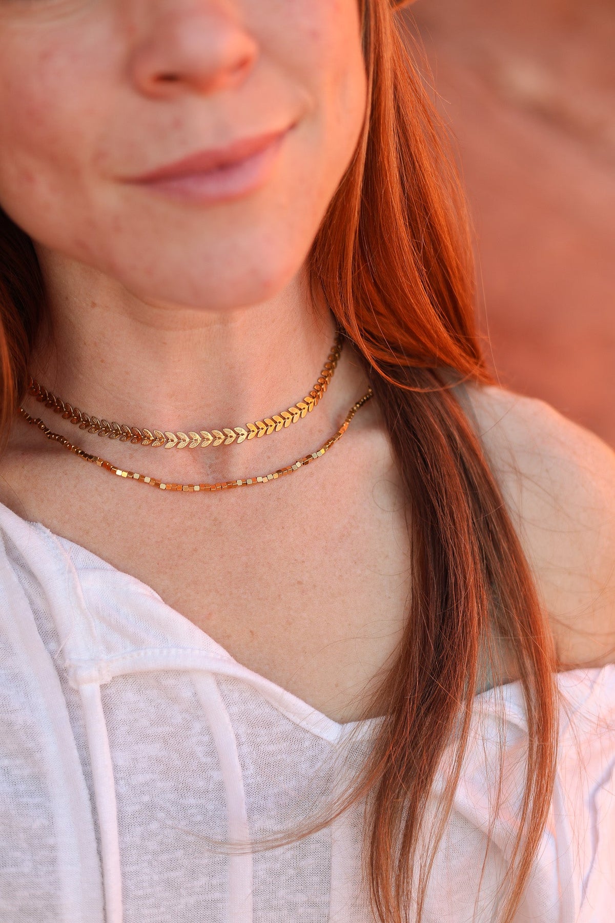 Persephone Leaf Chain Necklace