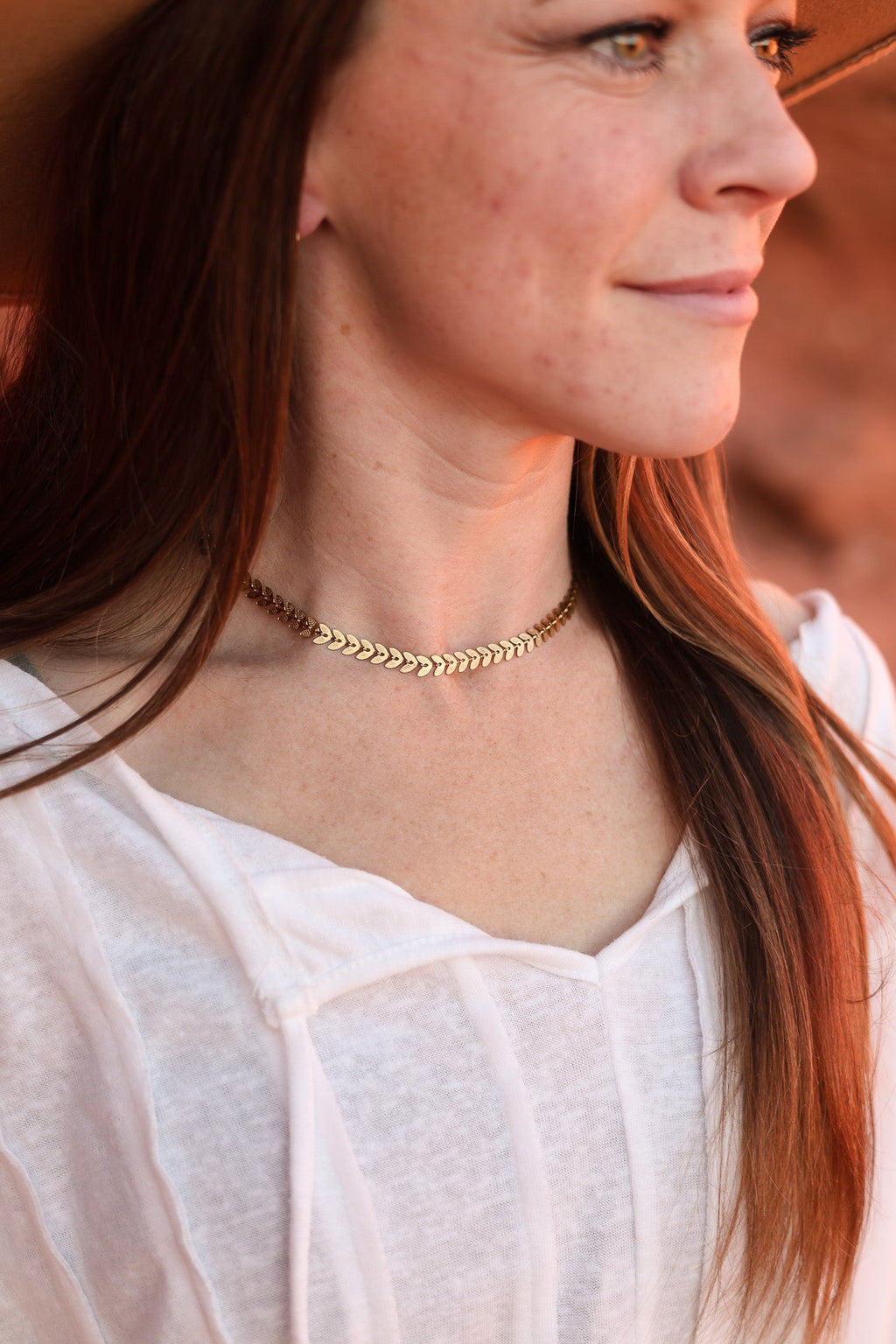 Persephone Leaf Chain Necklace