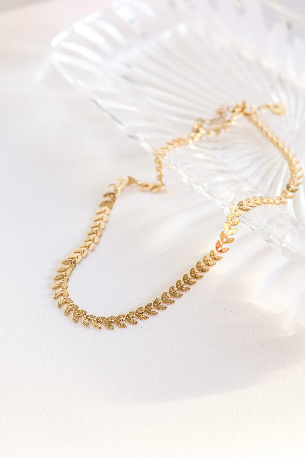Persephone Leaf Chain Necklace