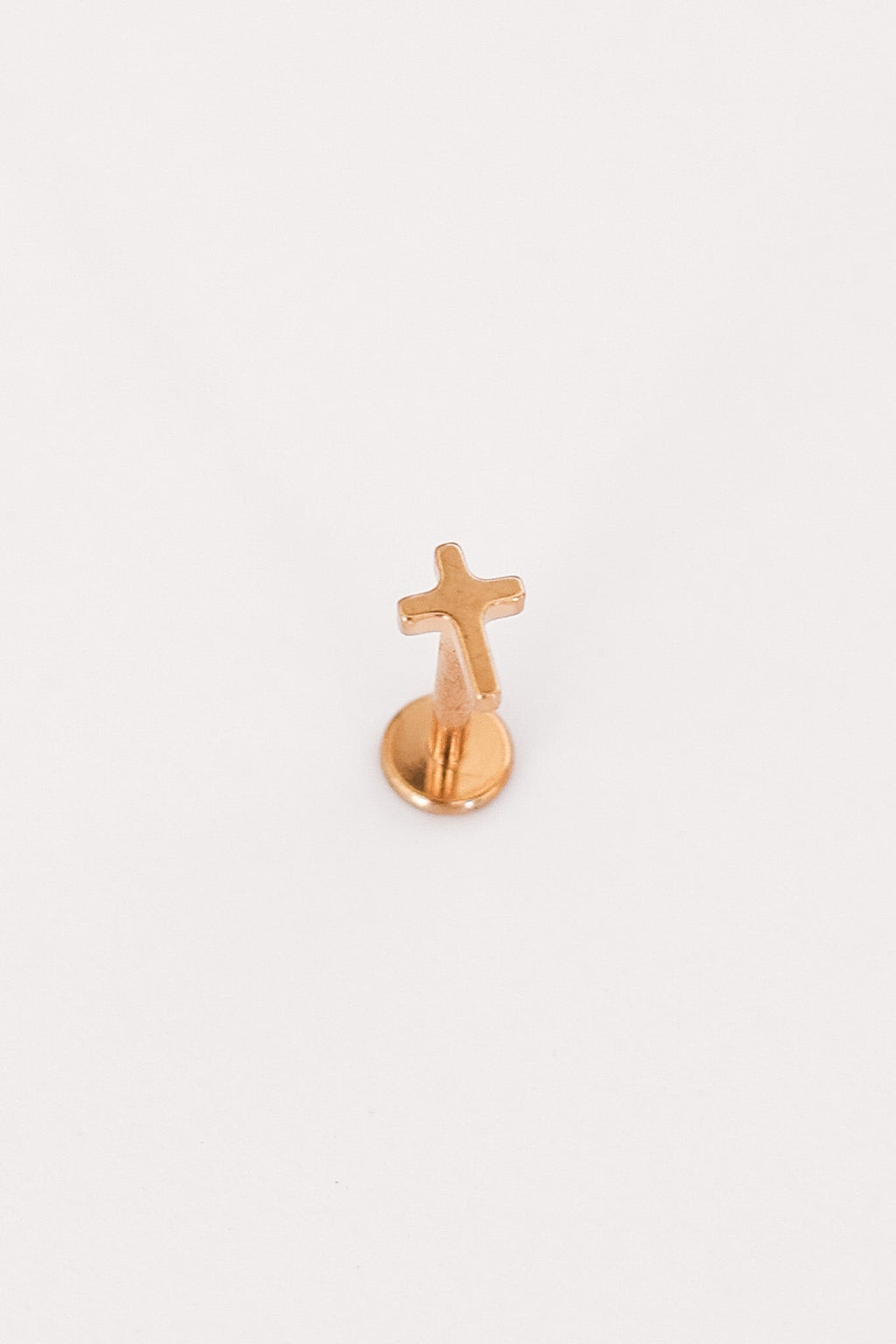 Cross Flat Back Stud Earring