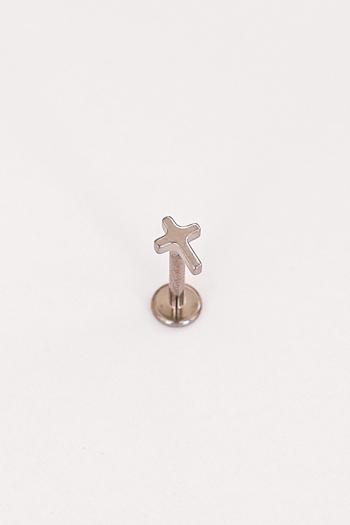 Cross Flat Back Stud Earring