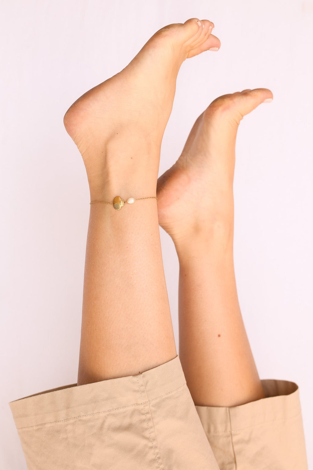 Marina Pearl & Seashell Anklet