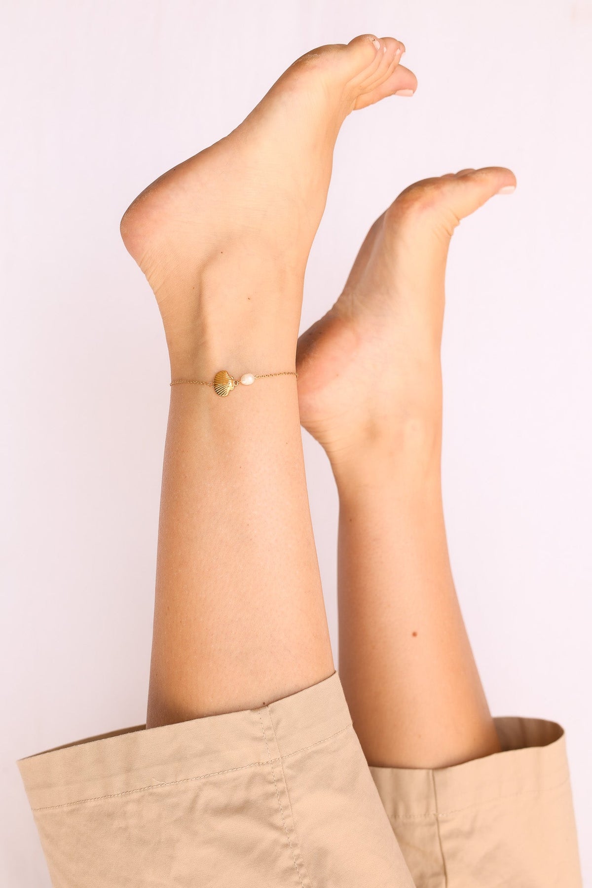 Marina Pearl & Seashell Anklet