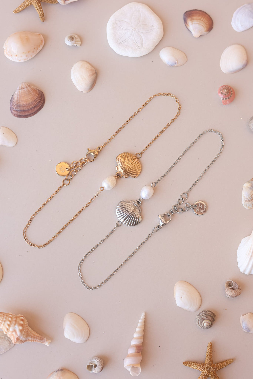 Marina Pearl & Seashell Anklet