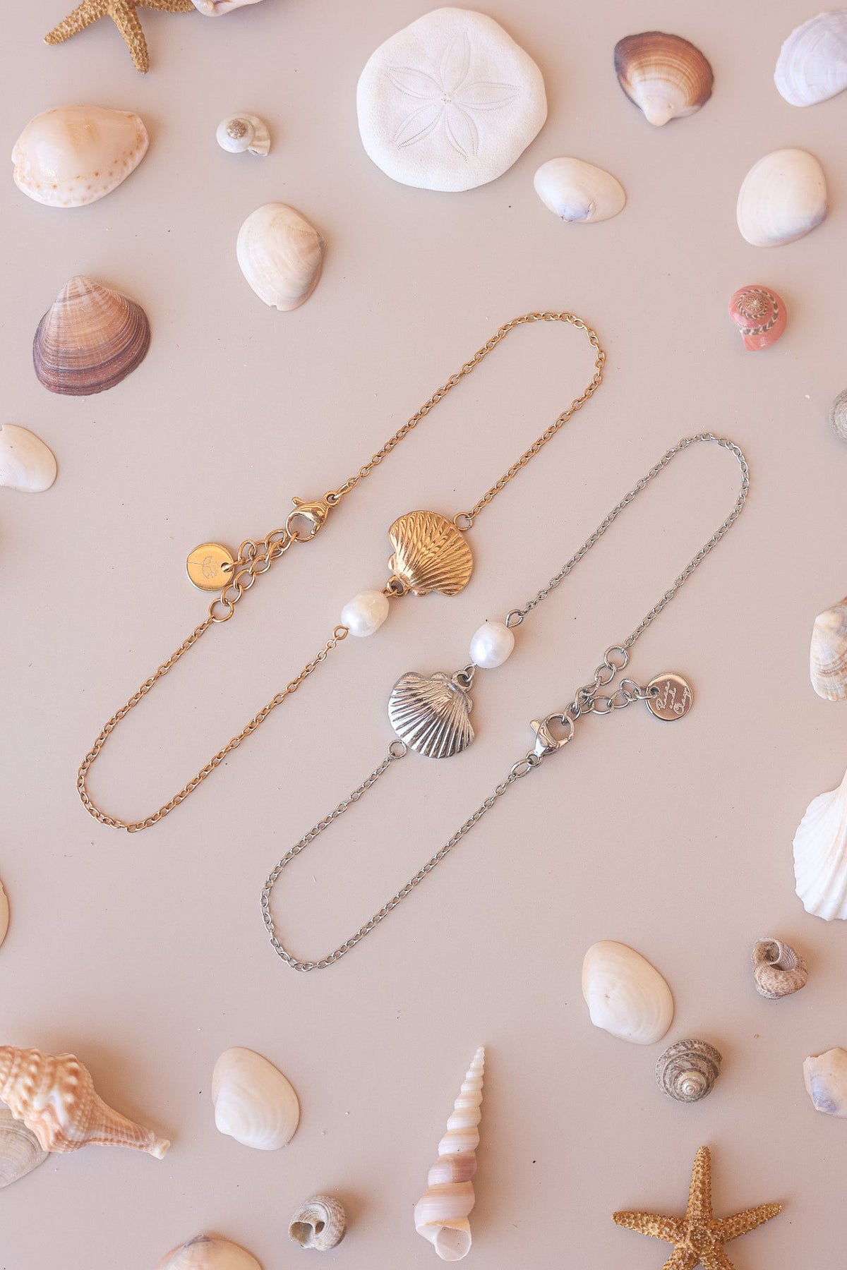 Marina Pearl & Seashell Anklet