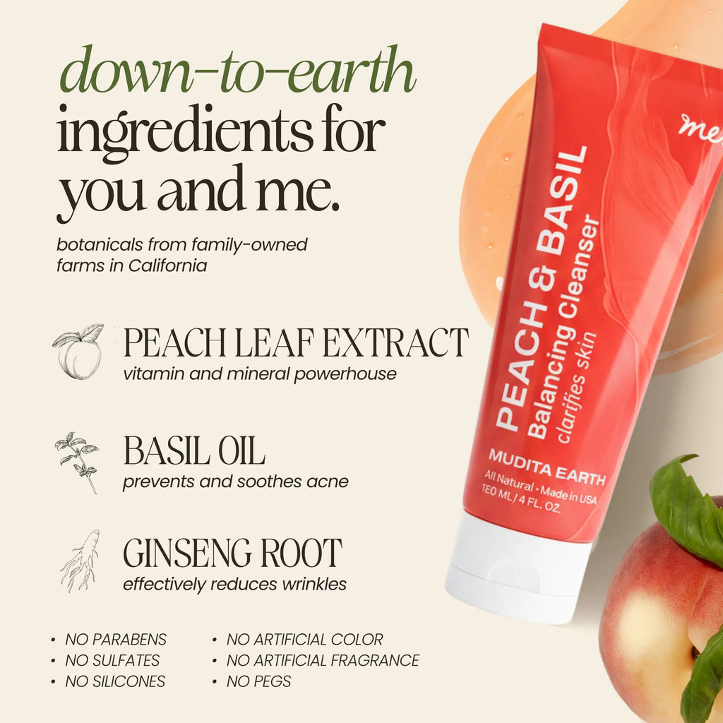 Mudita Earth Peach & Basil Balancing Cleanser