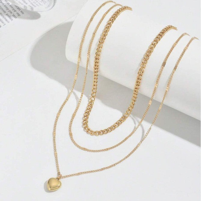 5-Piece Gold Layering Necklace Set