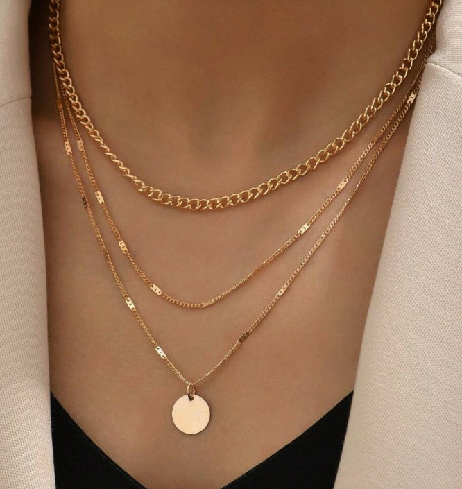 5-Piece Gold Layering Necklace Set