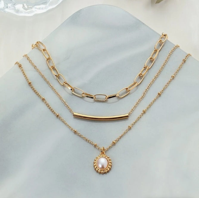 5-Piece Gold Layering Necklace Set