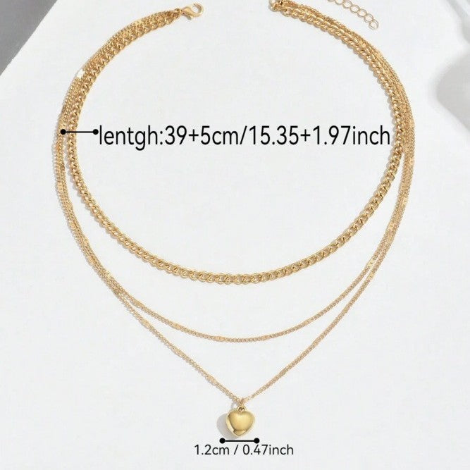 5-Piece Gold Layering Necklace Set
