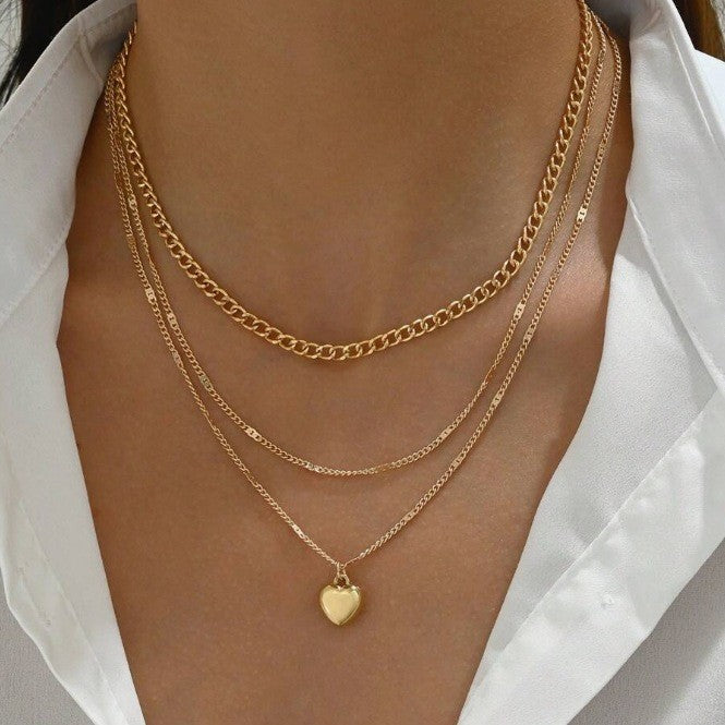 5-Piece Gold Layering Necklace Set
