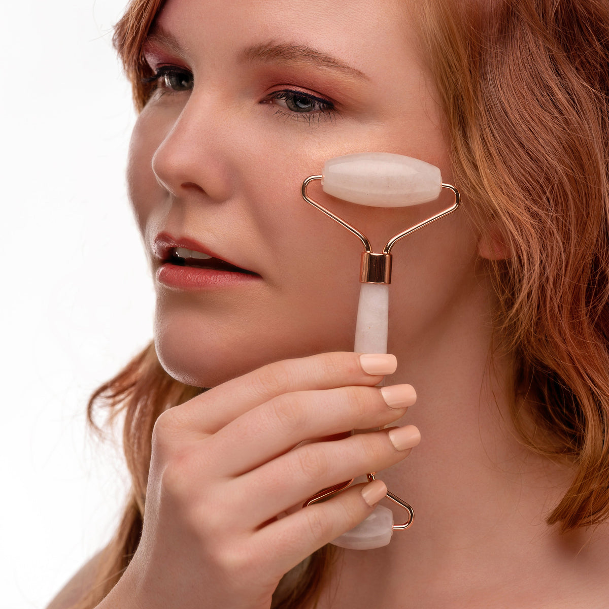 Double-Sided Rose Quartz Facial Roller