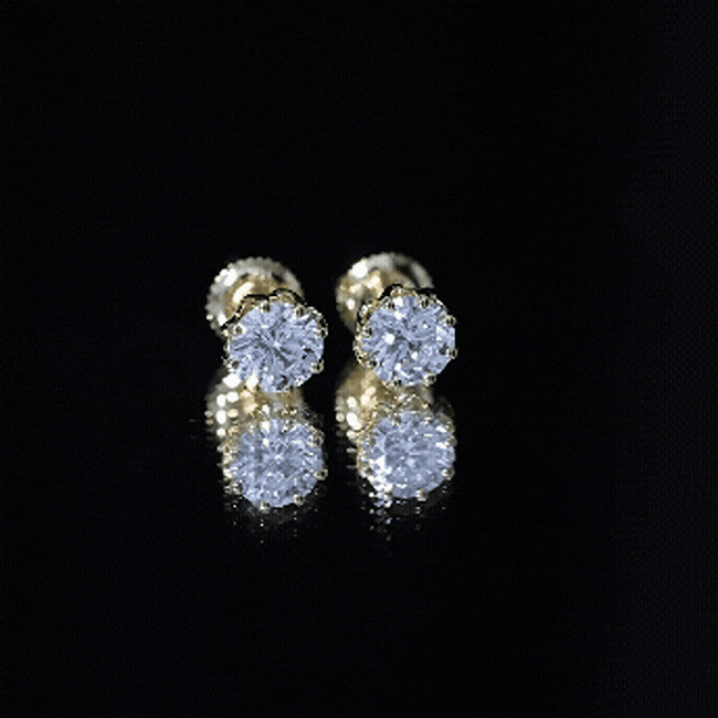 Lab-Grown Diamond Solitaire Studs, 1.9 ct