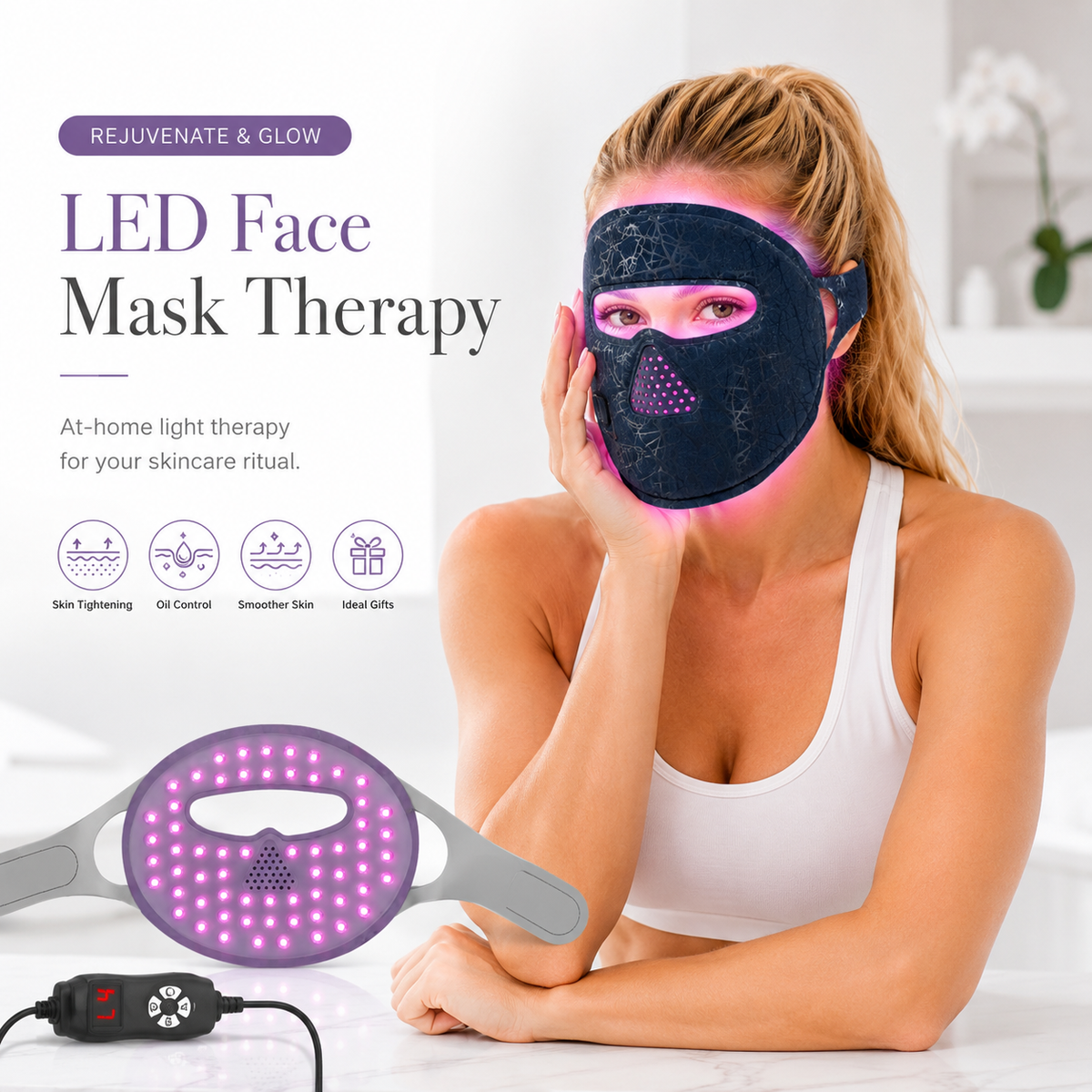 iReliev LED Light Therapy Face Mask