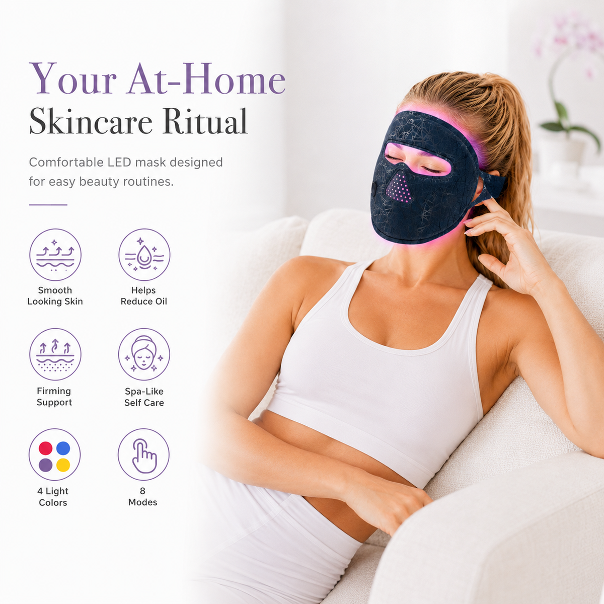 iReliev LED Light Therapy Face Mask