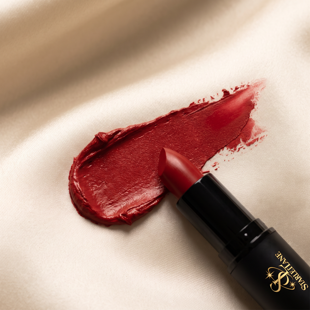 Creamy lipstick texture swatch