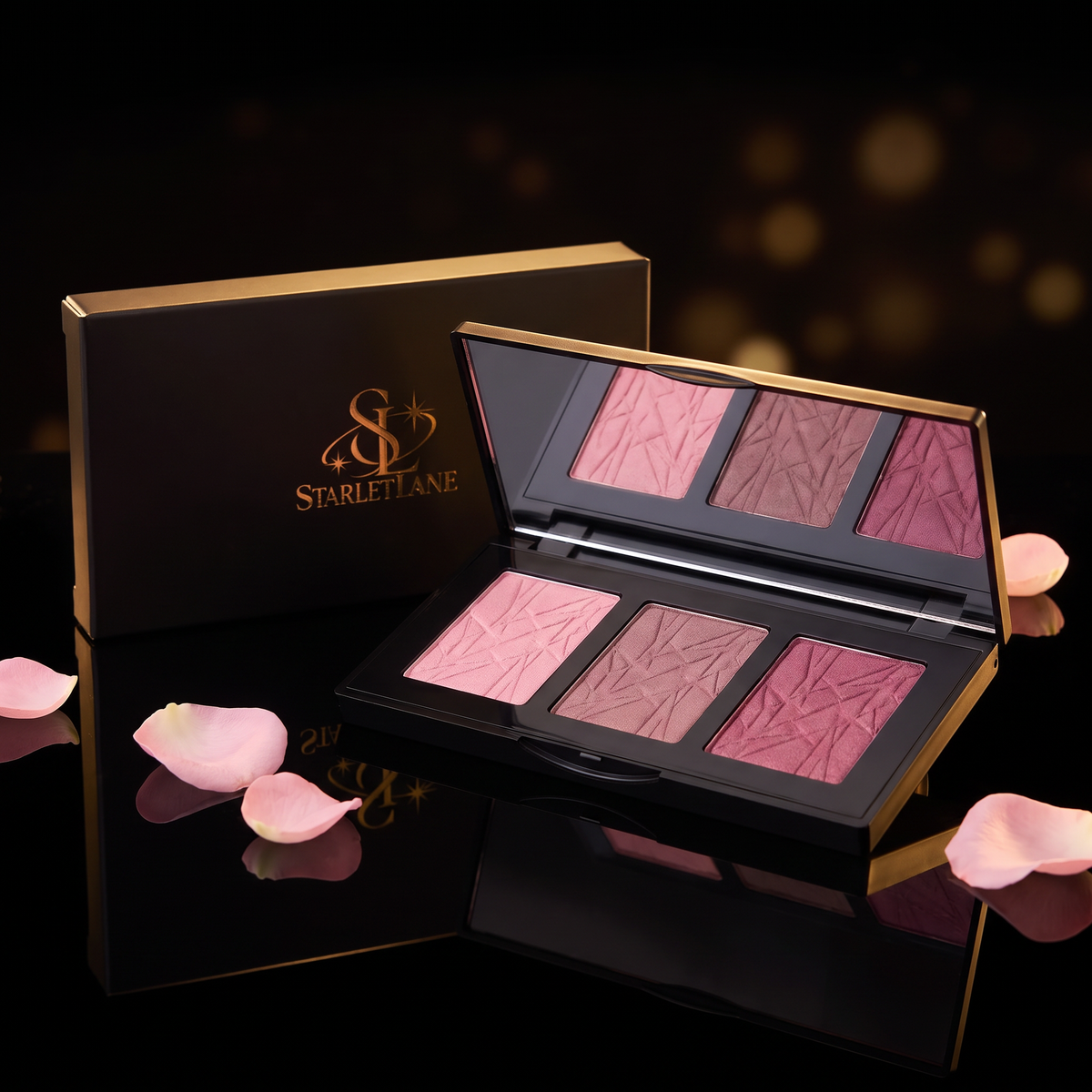 Starlet Lane blush palette with rose petals