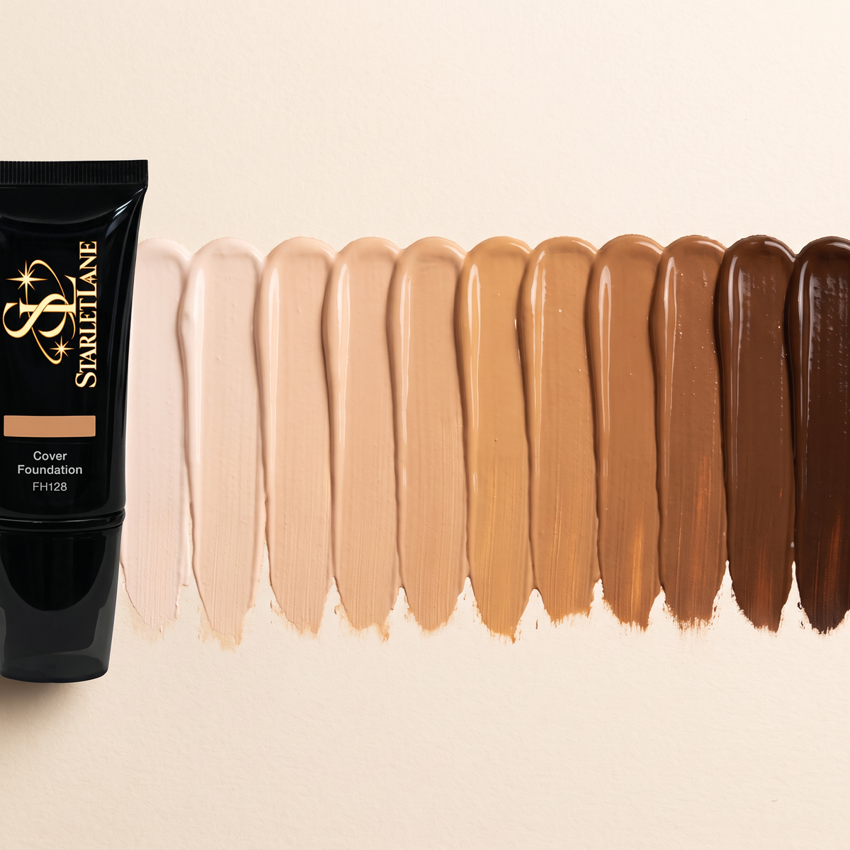 Foundation shade range swatches